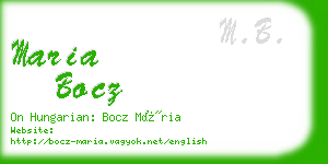maria bocz business card